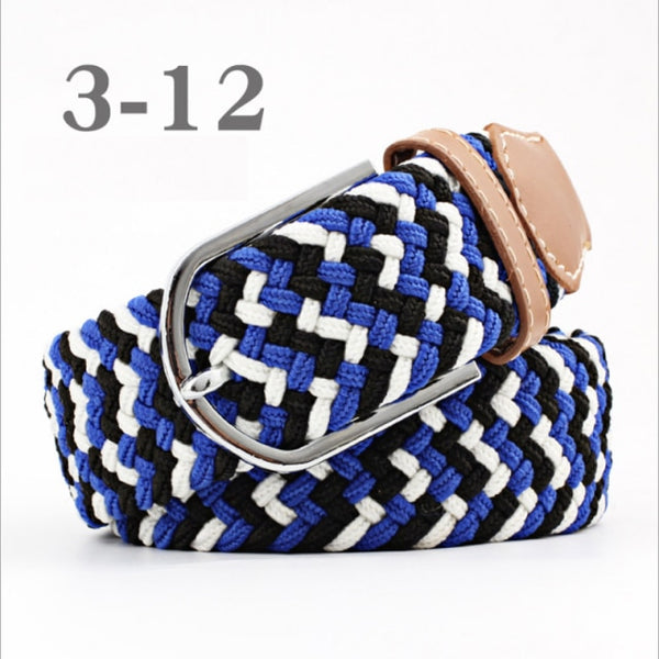 Female Multi Colored Casual Knitted Pin Buckle Belts