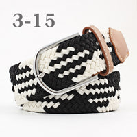 Female Multi Colored Casual Knitted Pin Buckle Belts