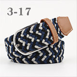 Female Multi Colored Casual Knitted Pin Buckle Belts