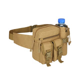 Tactical Waist Bag - 4 Large Pockets & Water Bottle Holder