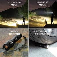 Ultra Bright LED Torch L2/V6 5 Switch Mode Waterproof With Zoomable Lens 18650 battery