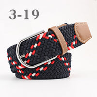 Female Multi Colored Casual Knitted Pin Buckle Belts