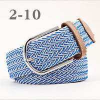 Female Single Colored Casual Knitted Pin Buckle Belts