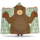 Bear Hooded Blanket - White