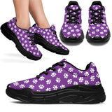 Paw Print Purple Chunky Sneakers