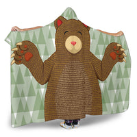 Bear Hooded Blanket - White