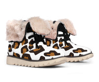 Leopard Print Polar Boots