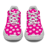 Paw Print Hot Pink Chunky Sneakers (White)