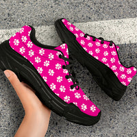 Paw Print Hot Pink Chunky Sneakers