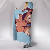 Rude Bulldog Hooded Blanket