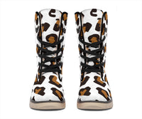 Leopard Print Polar Boots