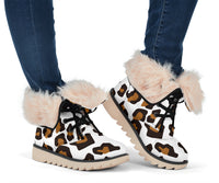 Leopard Print Polar Boots